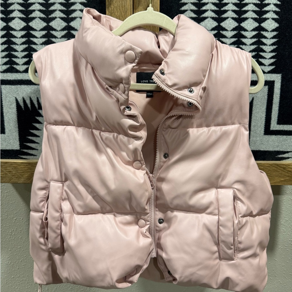Love Tree Pink Puffer Vest